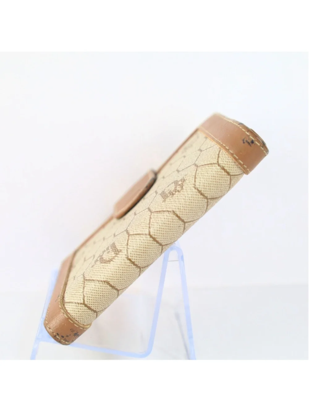 Vintage Christian Dior Honeycomb Brown Purse Wallet for Women